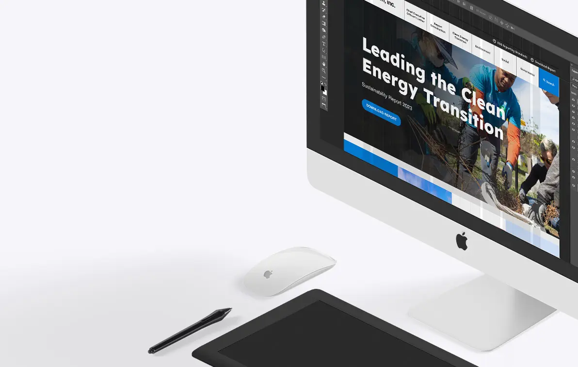 Image showing the process of designing the new Report website