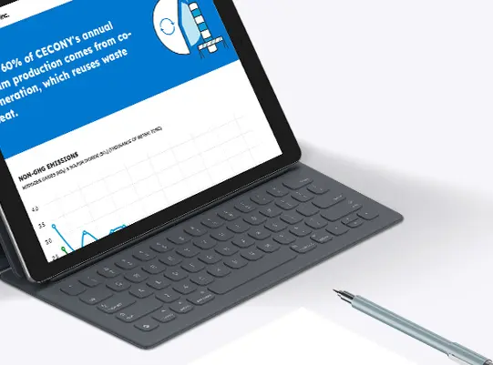 Image showing a tablet visiting the new Report website